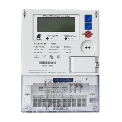 Compteur triphasé à quatre fils CT/CT-VT -- E3016-SE